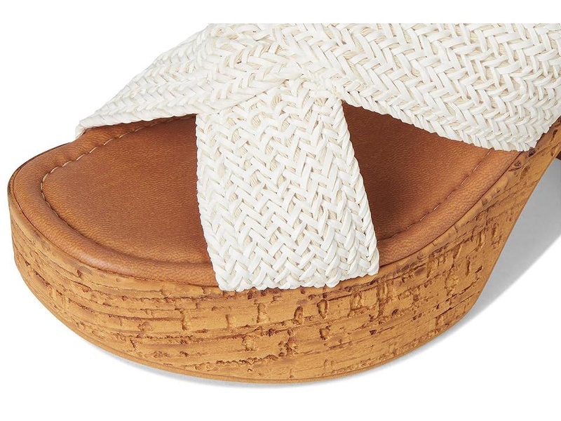 Adorned Raffia Slide Sandal