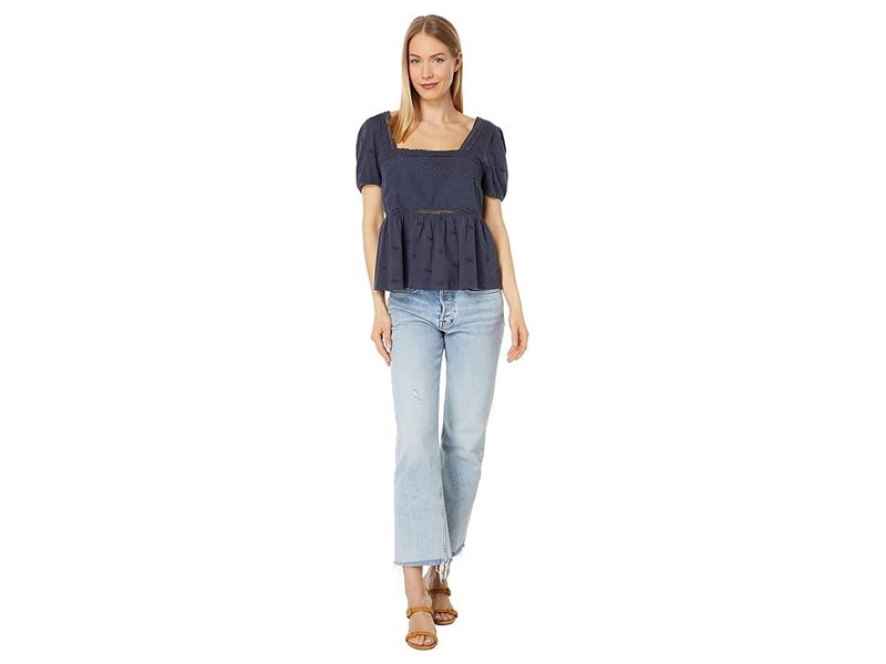 Schiffley Peplum Puff Sleeve Top