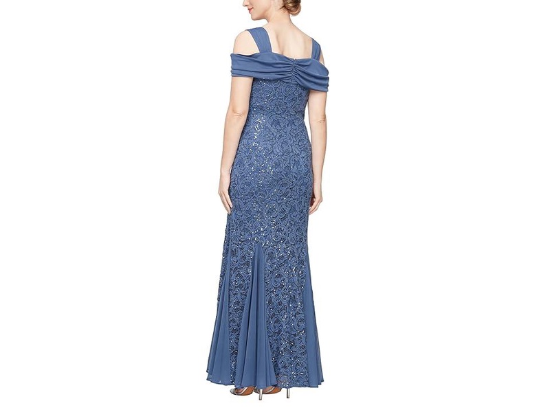 Long Sequins Lace Dress