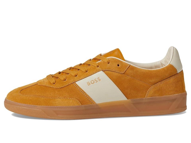Suede Leather Block Low Profile Sneakers