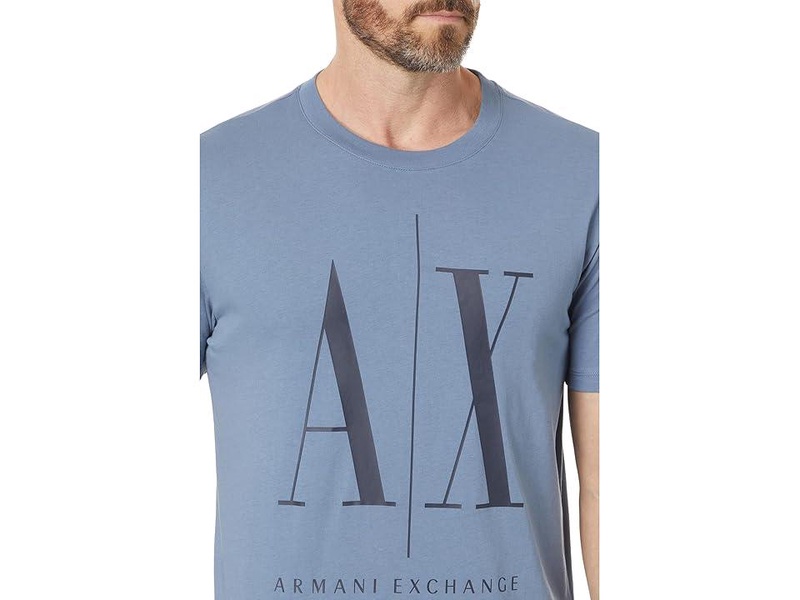 Regular Fit Cotton Jersey Ax Icon Logo Tee