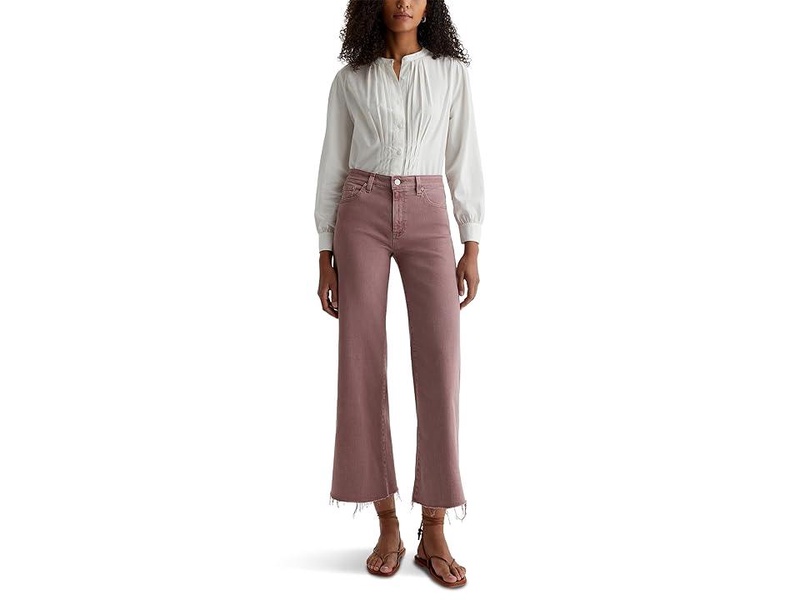 Saige Mid Rise Wide Leg in Sulfur Dusty Mauve