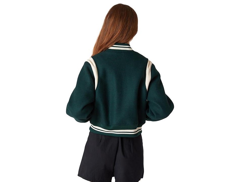 Woven Varsity Bomber Jacket