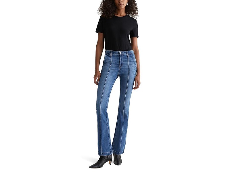 Tailored Farrah Mid Rise Bootcut Jeans in Libertine
