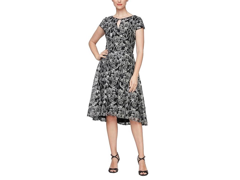Short Embroidered A-Line Dress