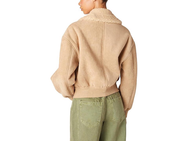 Faux Suede Bomber Jacket