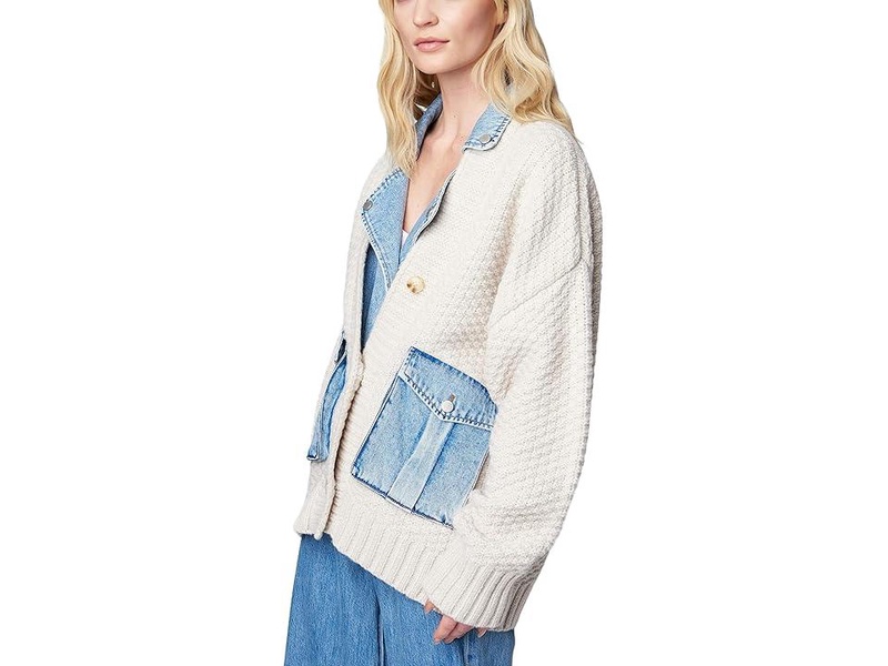 Denim and Knit Cardigan in Last Call