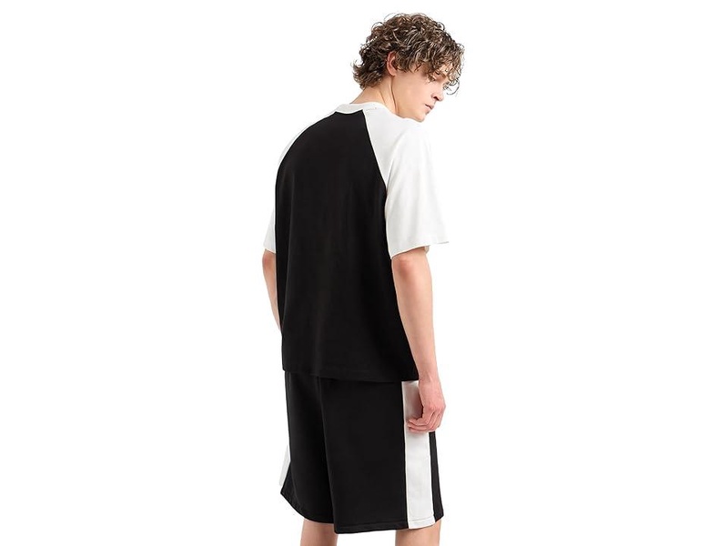 Colored Blocked Regular Fit Tee With Stacked Ax Logo