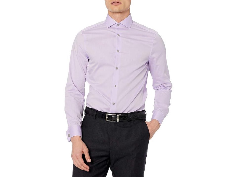 Calvin Klein Men's Dress Shirt Slim Fit Non Iron Solid French Cuff