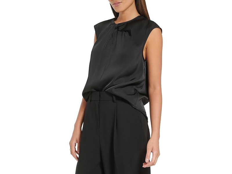 Sleeveless Twist Neck Top