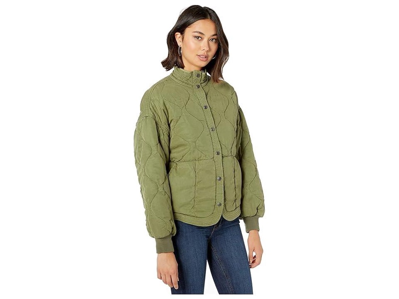 Drop Shoulder Quilted Jacket