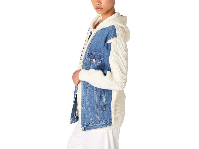 Sweater And Denim Trucker Jacket