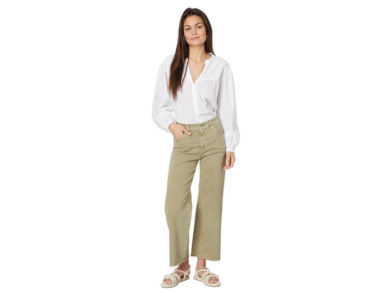 Saige High Rise Straight Wide Leg in Sulfur Dried Parsley
