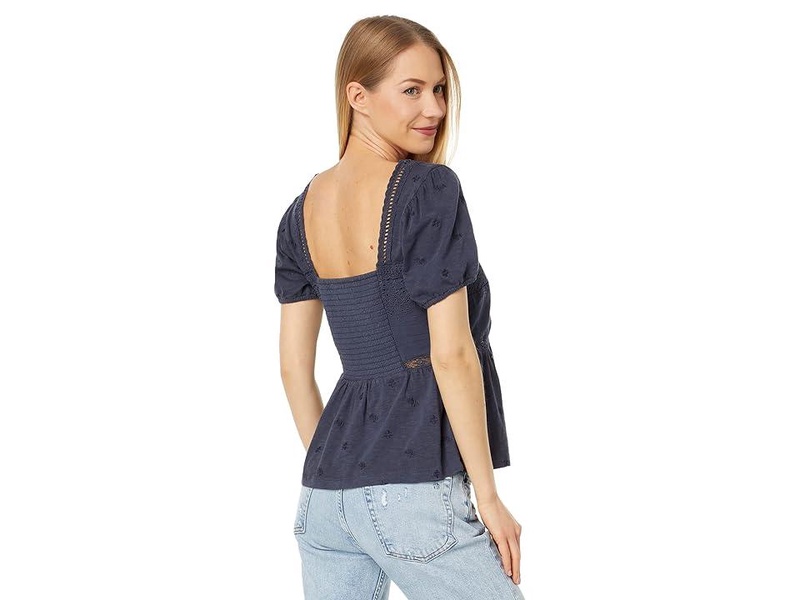 Schiffley Peplum Puff Sleeve Top