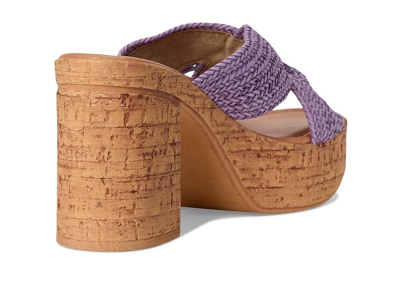 Adorned Raffia Platform Slide