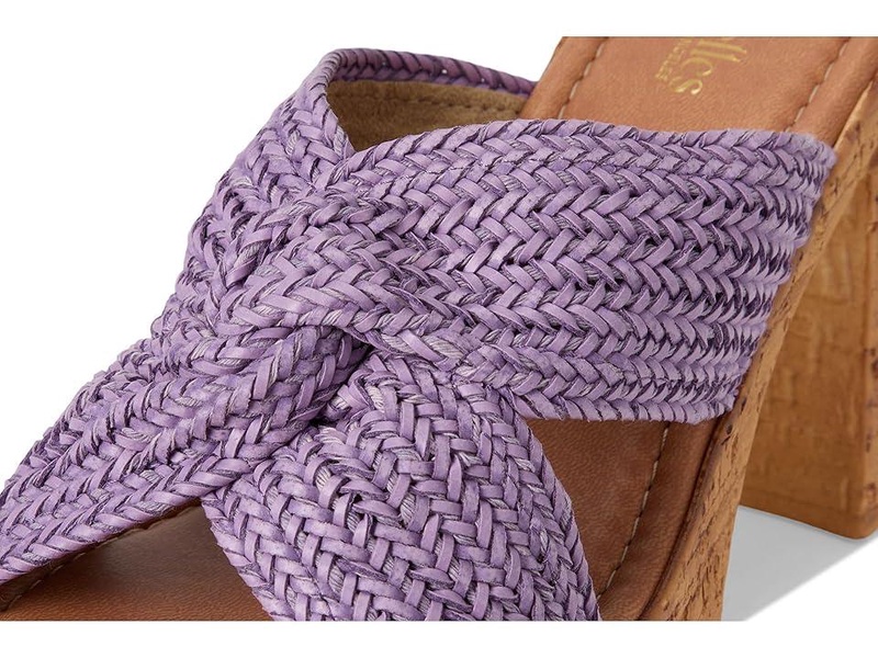 Adorned Raffia Platform Slide