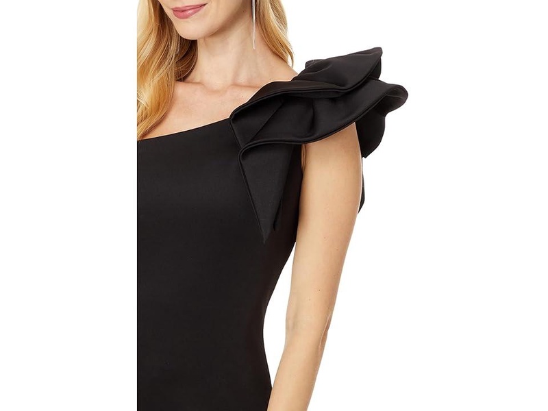 Long Scuba Crepe One Shoulder Gown