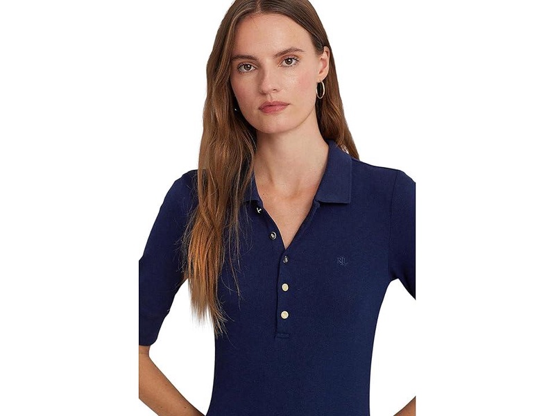 Cotton-Blend Polo Dress