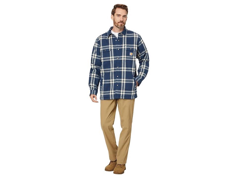 Relaxed Fit Flannel Sherpa-Lined Shirt Jacket