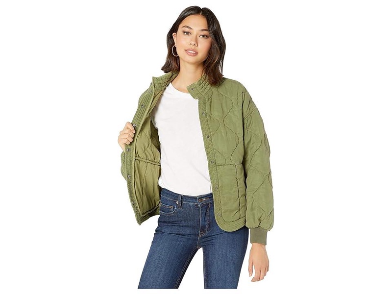 Drop Shoulder Quilted Jacket
