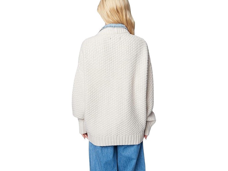 Denim and Knit Cardigan in Last Call