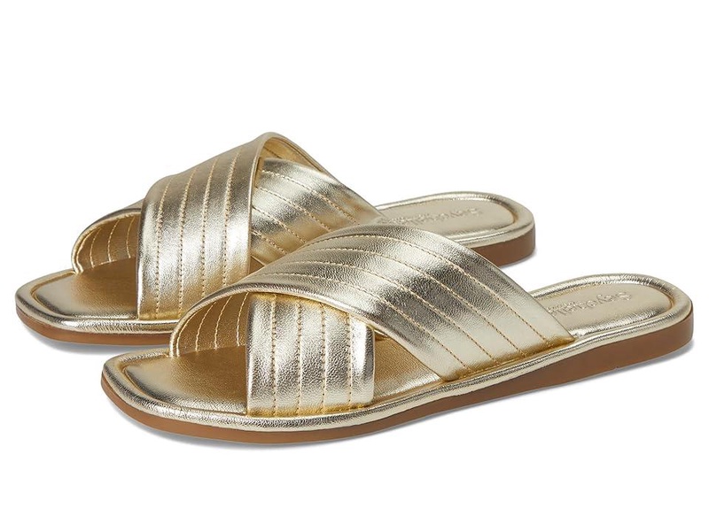 Courage Metallic Leather Slide Sandal