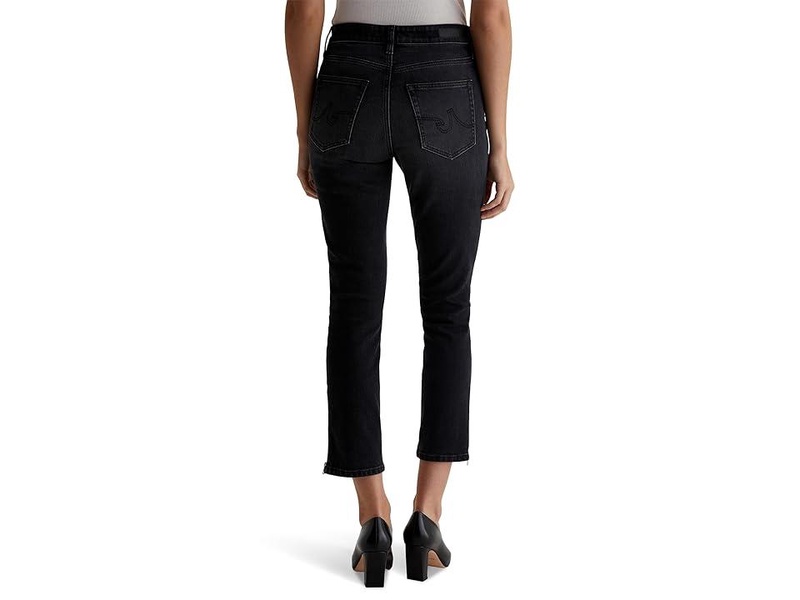 Mari Mid-Rise Slim Straight Crop Jeans in Elixir