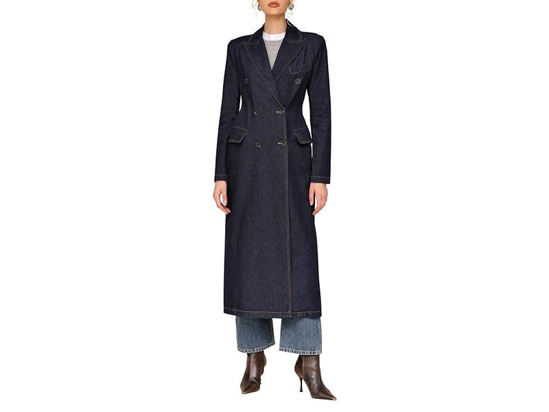 Structured Double Breasted Denim Coat