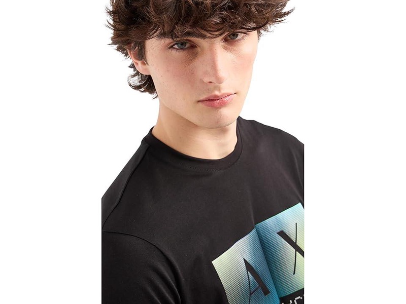 Regular Fit Cotton Gradiant Box Logo Tee