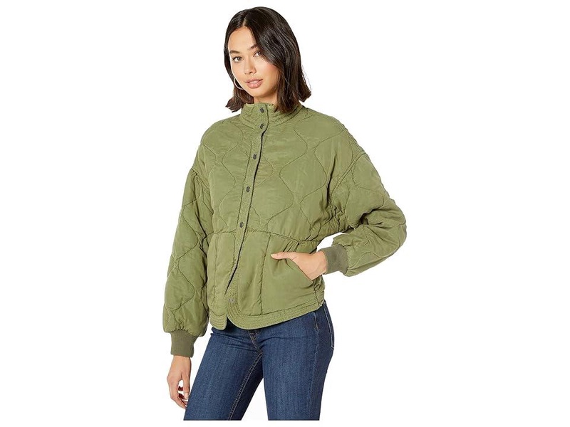 Drop Shoulder Quilted Jacket
