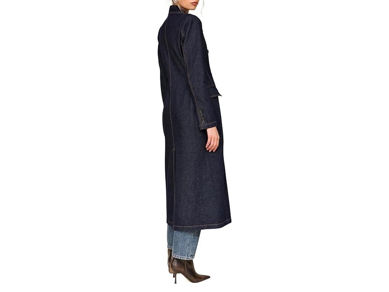 Structured Double Breasted Denim Coat