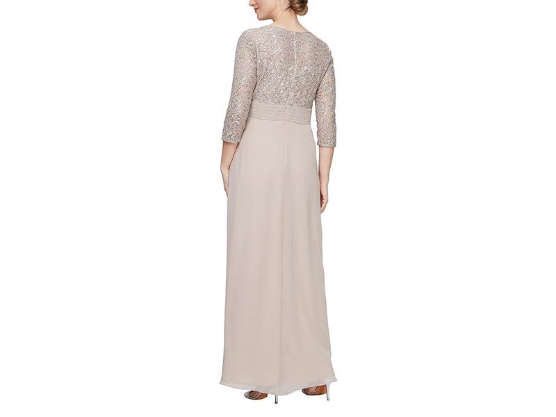 Long Sequins Lace Empire Waist Dress