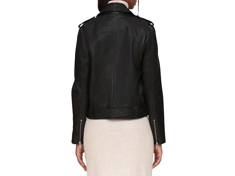 Genuine Leather Relaxed Biker Jacket