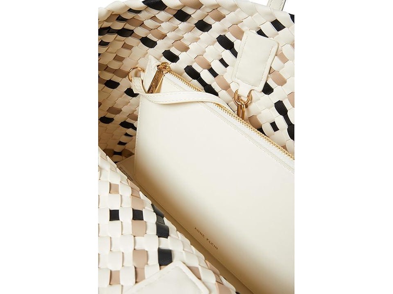 Anne Klein Woven Tote With Detachable Pouch