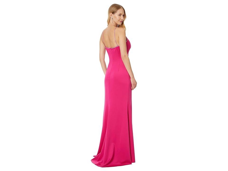 Long Jersey Spaghetti Strap Rhinestone
