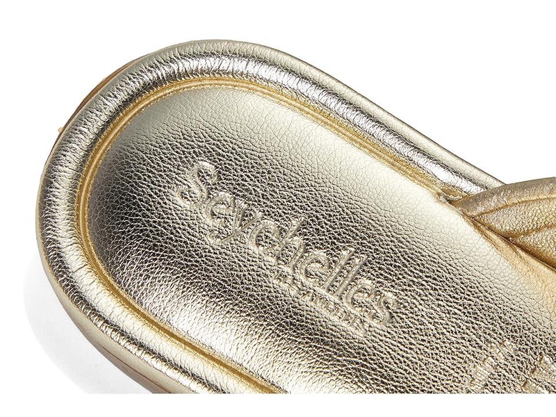 Courage Metallic Leather Slide Sandal
