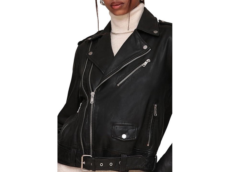 Genuine Leather Relaxed Biker Jacket