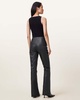 Cora High-Rise Leather Flared Leggings
