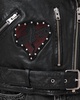 College Relaxed Fit Leather Biker Jacket