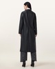 Aire Long Line Leather Coat