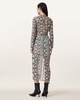 Rizo Snake Print Silk Blend Midi Dress