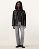 Halton Funnel Collar Leather Jacket
