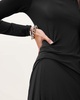 Rivi Draped Long Sleeve Midi Dress