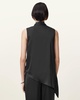 Abi Lace Trim Draped Top
