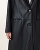 Aire Long Line Leather Coat
