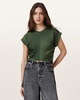 Mira Cropped Satin Drawcord T-Shirt