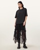 Jose Tiered Lace Midi Skirt