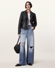 Vela Slim Fit Leather Biker Jacket