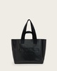 Izzy Embossed Logo Leather Tote Bag