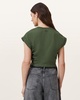 Mira Cropped Satin Drawcord T-Shirt